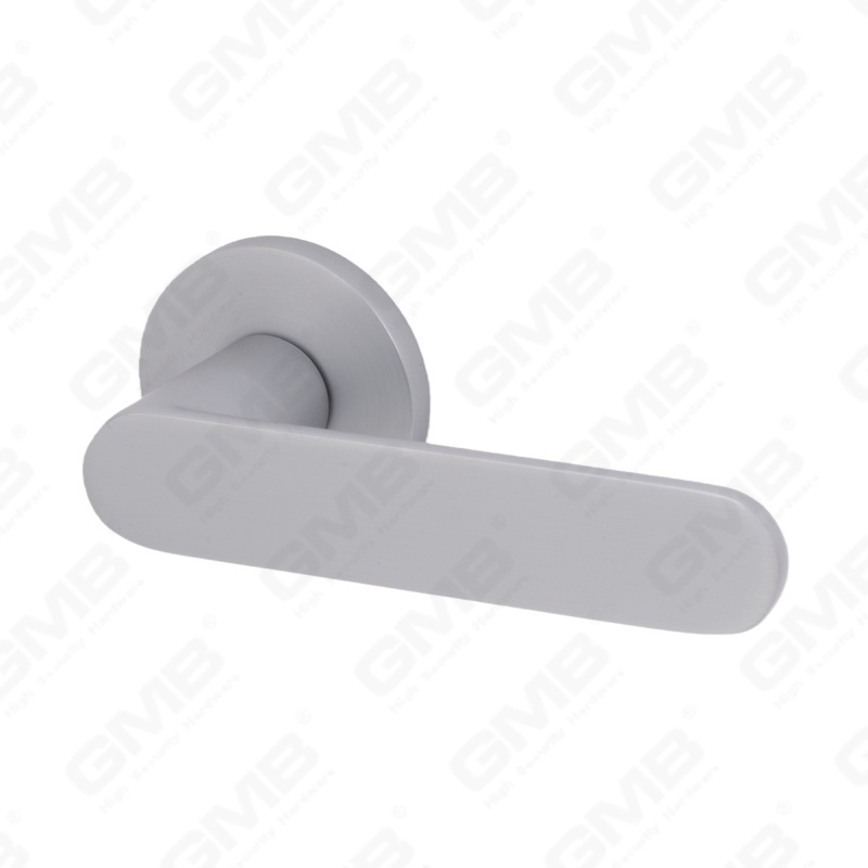 Nouvelle poignée de porte en aluminium de décoration de maison moderne sur rosace ronde