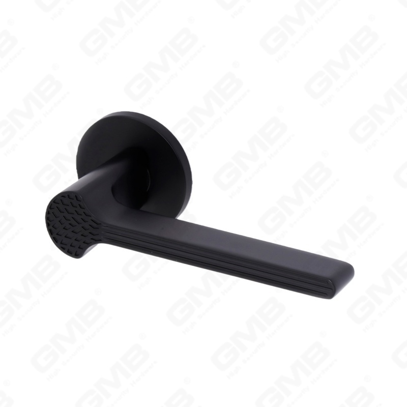 Nouvelle poignée de porte en aluminium de décoration de maison moderne sur rosace ronde