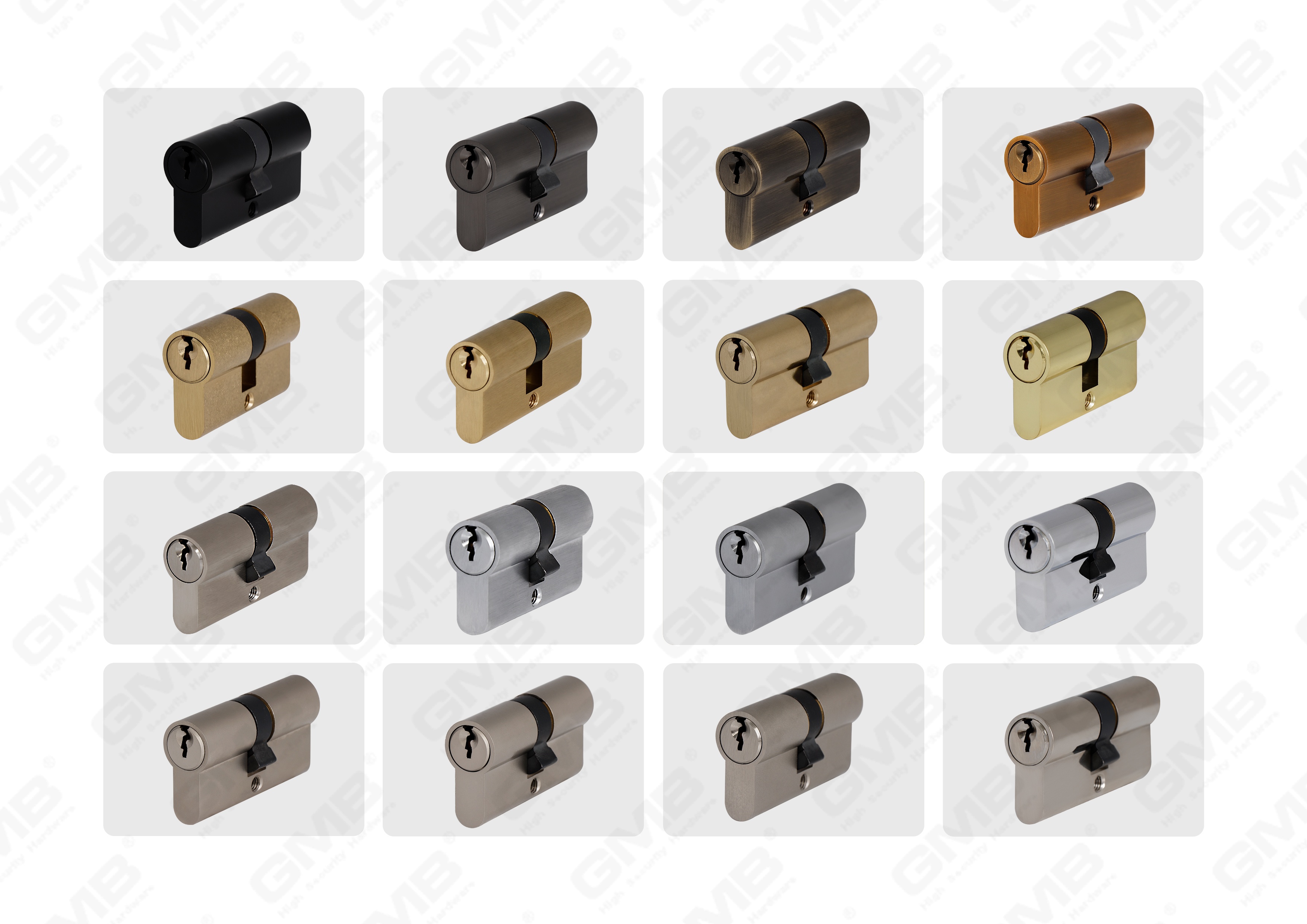 Cylindre de serrure en laiton (GMB-CY-01)