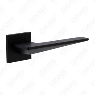 Nouvelle poignée de porte en aluminium de décoration de maison moderne sur rosace ronde