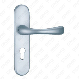 Poignée de porte en aluminium oxygéné sur la poignée de porte de plaque (G462-G86)