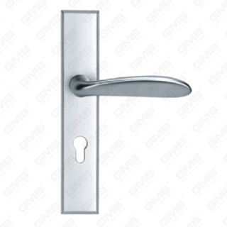 Poignée de porte en aluminium oxygéné sur la poignée de porte de la plaque (G505-G56)