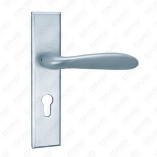 Poignée de porte en aluminium oxygéné sur la poignée de porte de plaque (G465-G56)