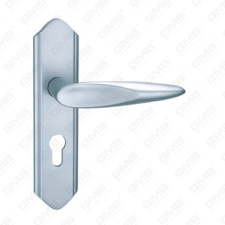 Poignée de porte en aluminium oxygéné sur la poignée de porte de plaque (G476-G57)