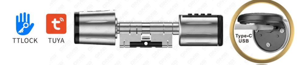 Cylindre de serrure de porte &eacute;lectronique
