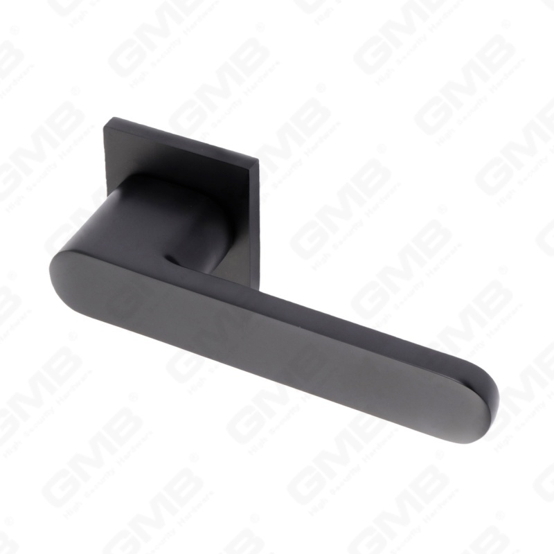 Nouvelle poignée de porte en aluminium de décoration de maison moderne sur rosace ronde