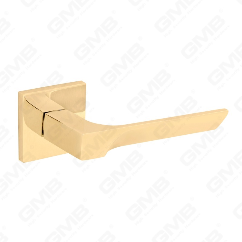 Nouvelle poignée de porte en aluminium de décoration de maison moderne sur rosace ronde