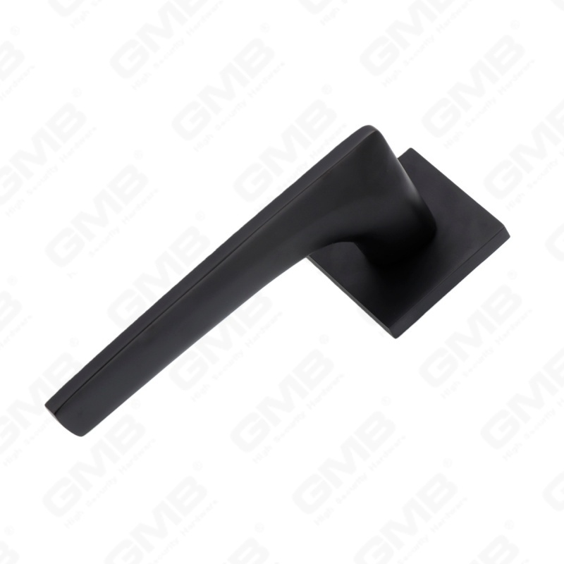 Nouvelle poignée de porte en aluminium de décoration de maison moderne sur rosace ronde