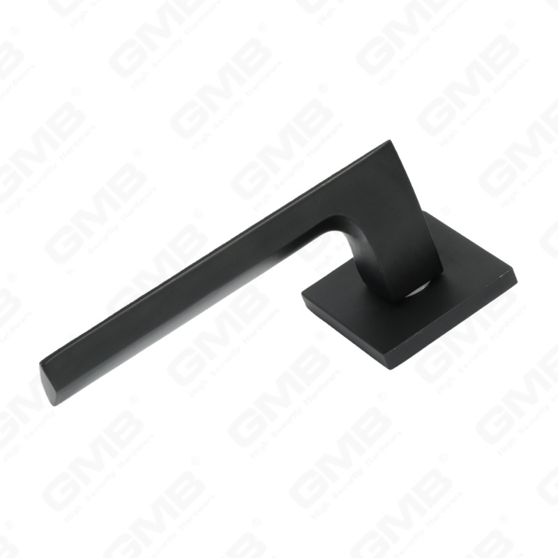 Nouvelle poignée de porte en aluminium de décoration de maison moderne sur rosace ronde