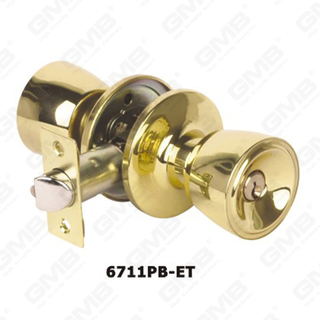 High Security ANSI Standard Bouton tubulaire verrouillage carré de carré Key Knob Lock (6711PB-ET)