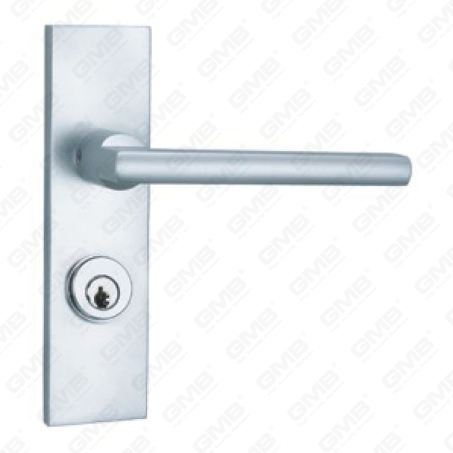 Poignée de porte en aluminium oxygénée sur plaque Poignée de porte en plaque (G361-G25)