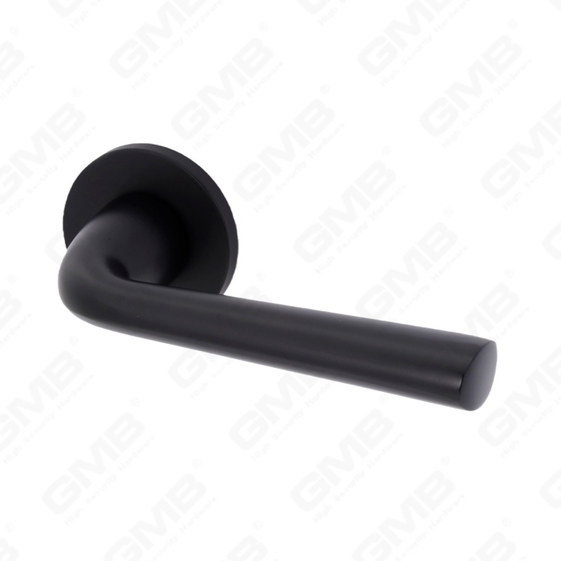 Nouvelle poignée de porte en aluminium de décoration de maison moderne sur rosace ronde