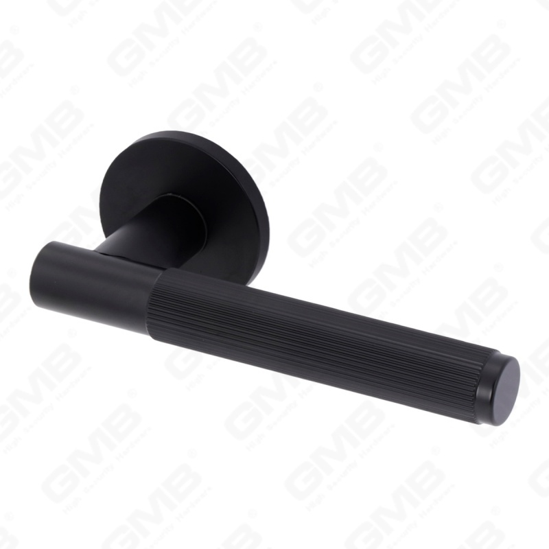 Nouvelle poignée de porte en aluminium de décoration de maison moderne sur rosace ronde