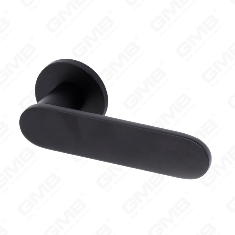 Nouvelle poignée de porte en aluminium de décoration de maison moderne sur rosace ronde