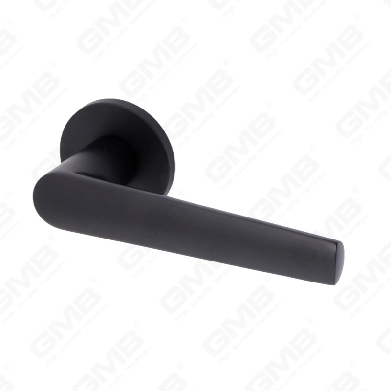 Nouvelle poignée de porte en aluminium de décoration de maison moderne sur rosace ronde