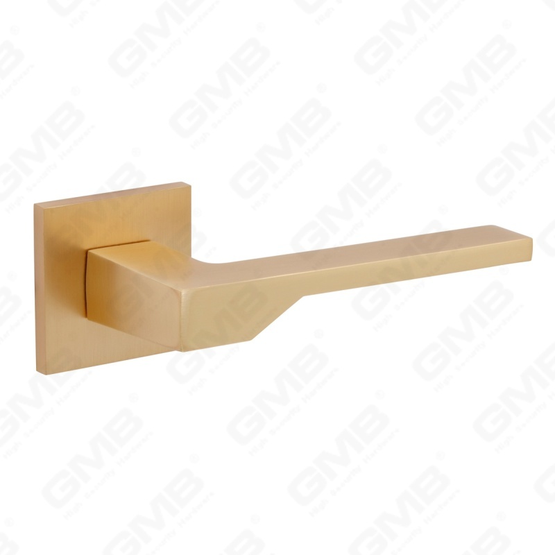 Nouvelle poignée de porte en aluminium de décoration de maison moderne sur rosace ronde