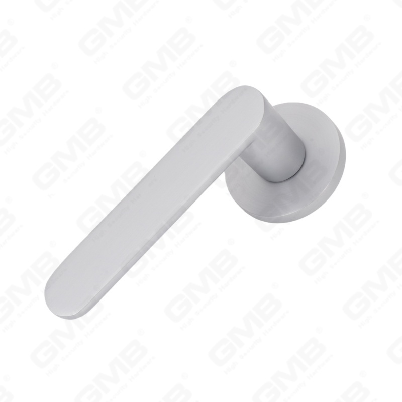 Nouvelle poignée de porte en aluminium de décoration de maison moderne sur rosace ronde