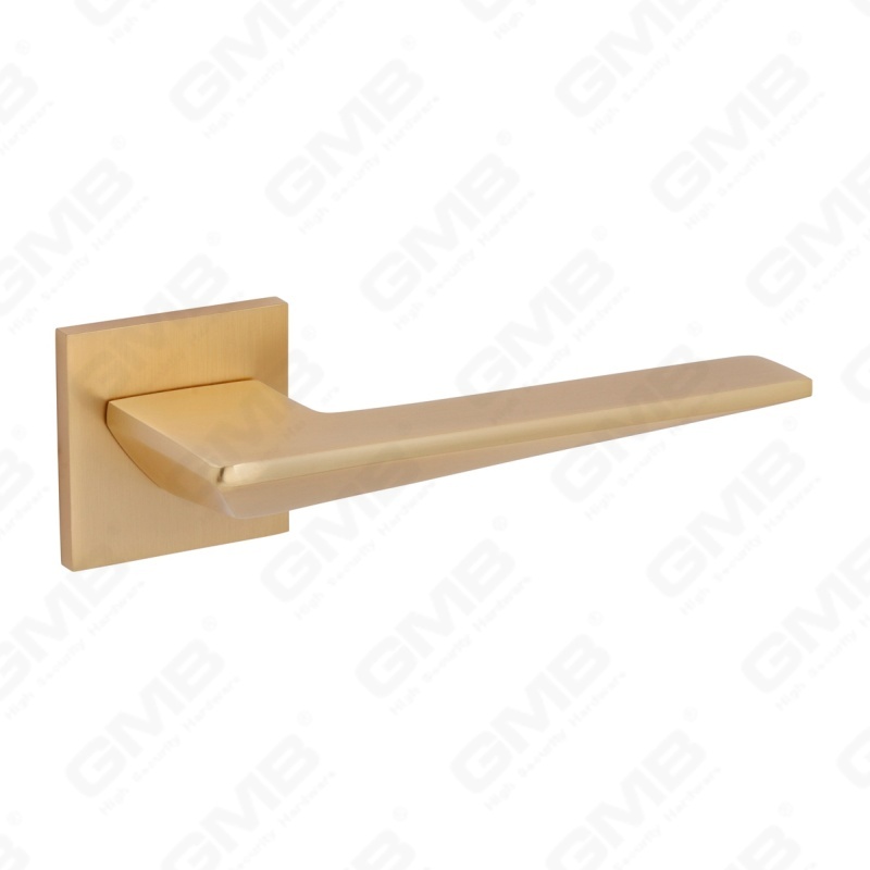 Nouvelle poignée de porte en aluminium de décoration de maison moderne sur rosace ronde