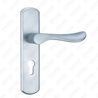 Poignée de porte en aluminium oxygéné sur la poignée de porte de plaque (G477-G80)