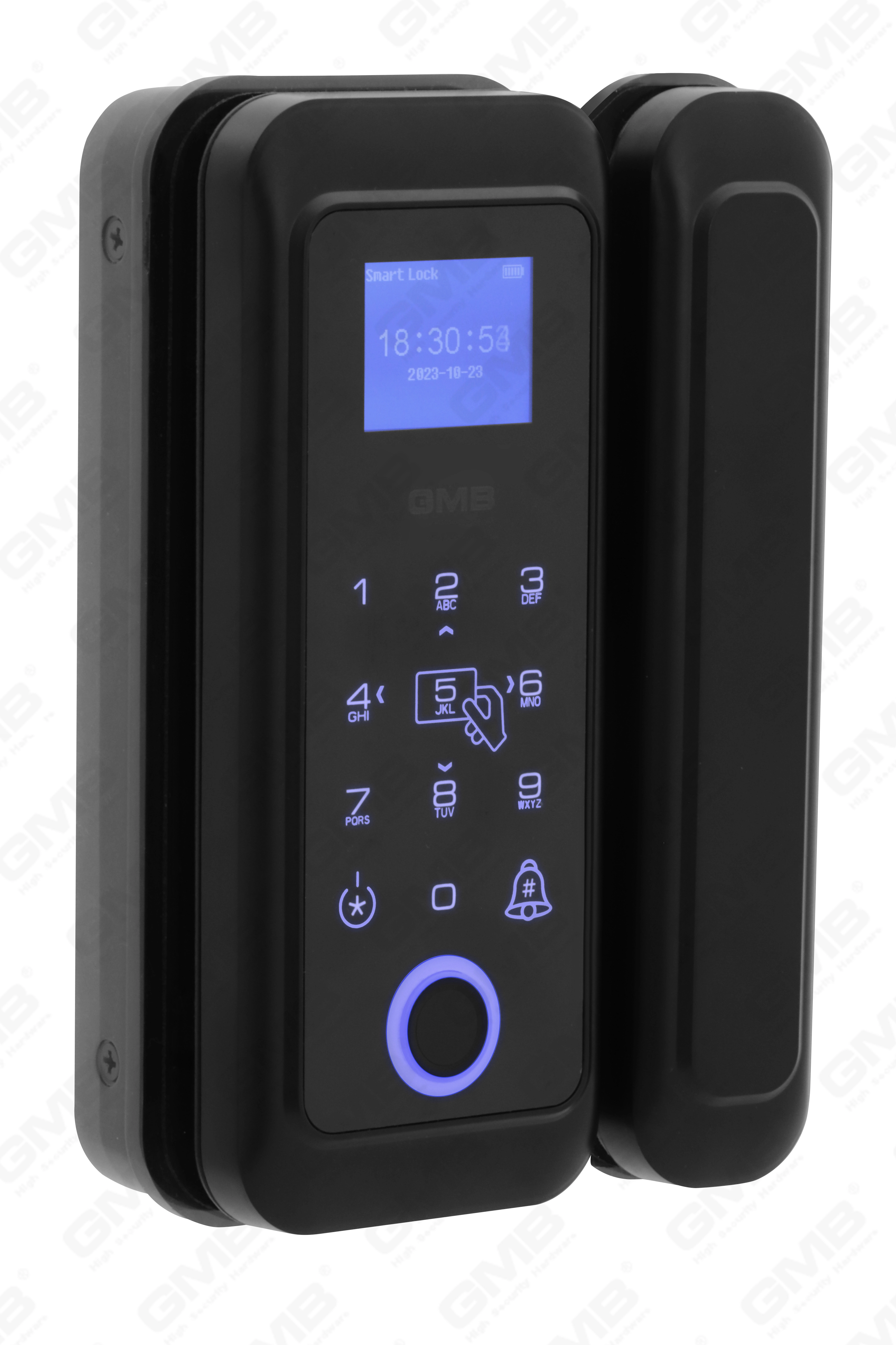 Empreinte digitale haute sécurité / carte RFID / WiFi / Tuya / TT application Digital Smart Glass Door Lock (254)