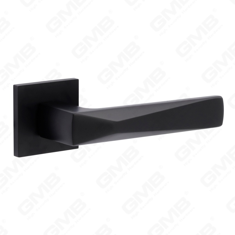 Nouvelle poignée de porte en aluminium de décoration de maison moderne sur rosace ronde