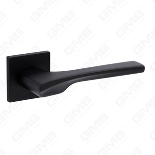 Nouvelle poignée de porte en aluminium de décoration de maison moderne sur rosace ronde