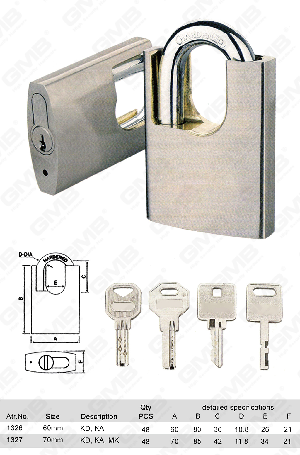 挂锁网站图3_【132】CADENAS EN LAITON AVEC MANILLE PROT&Eacute;G&Eacute;E (cylindre interchangeable)-30