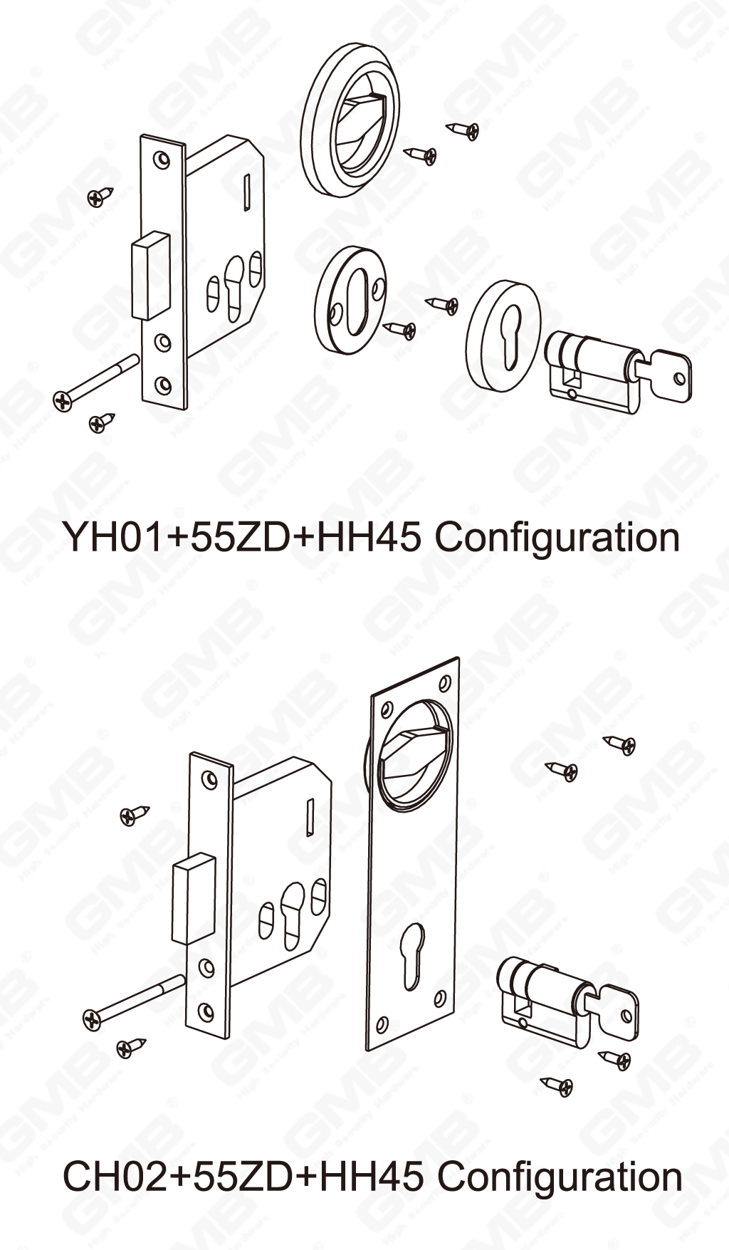 04 Serrure en acier inoxydable_55ZD-32