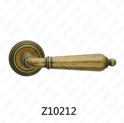 Poignée de porte en aluminium en alliage de zinc et rosace avec rosace ronde (Z10212)