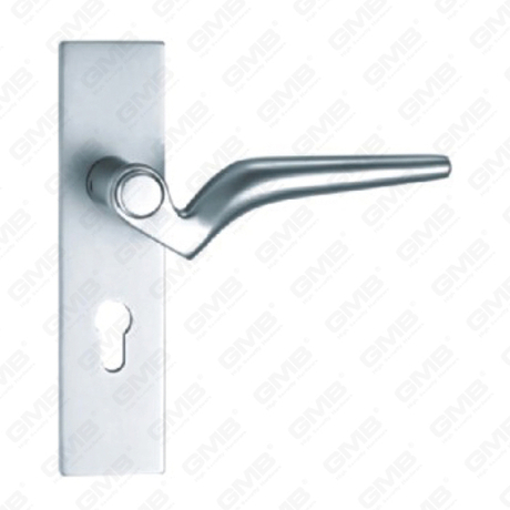 Poignée de porte en aluminium oxygénée sur plaque Poignée de porte en plaque (G401-G81)