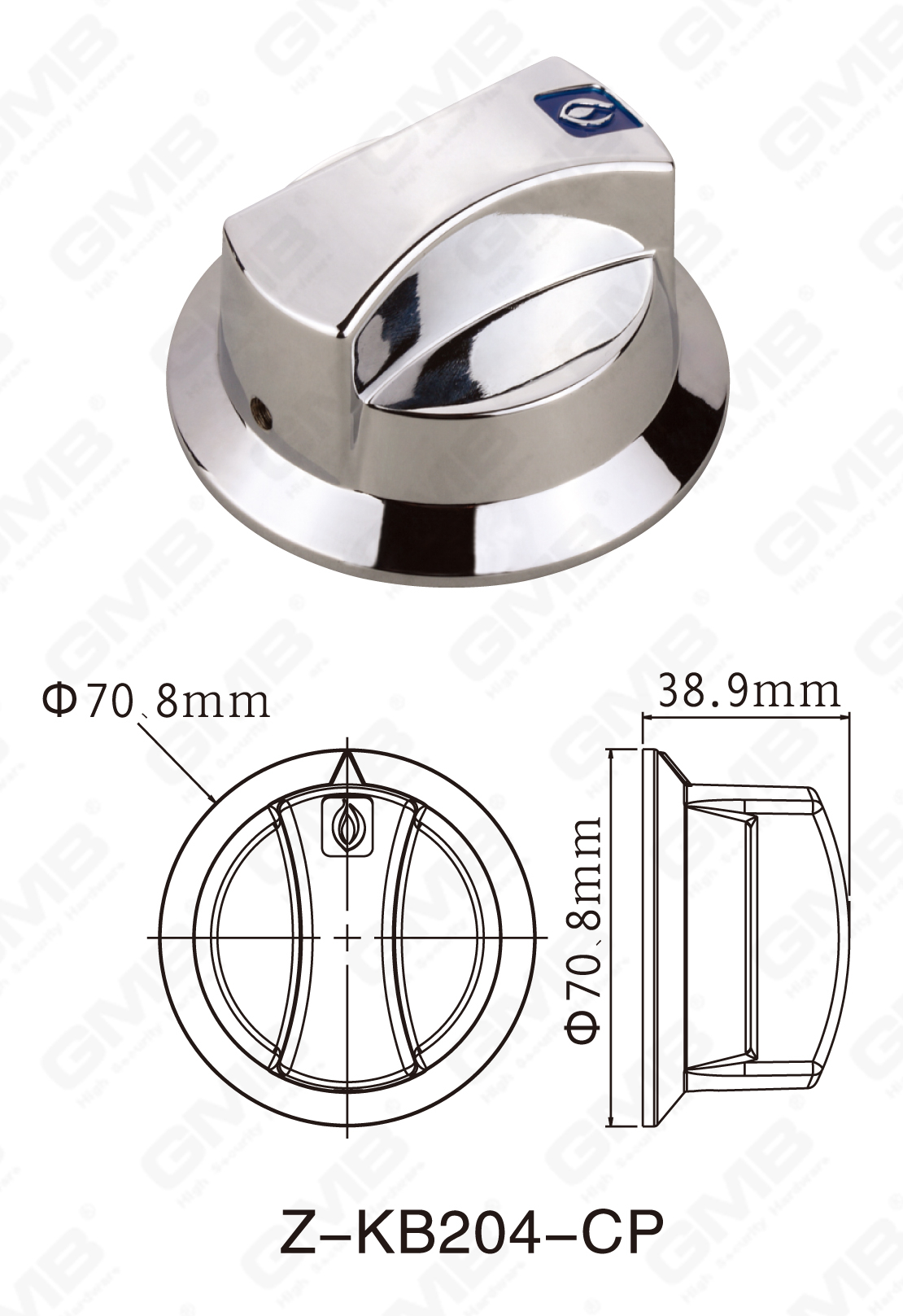 06 Handle en laiton _Z-KB204-CP-82