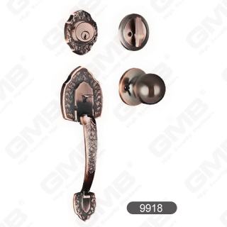 American New Design Antique Brass Finish Zinc Alloy Grip Handles Lock [9918]