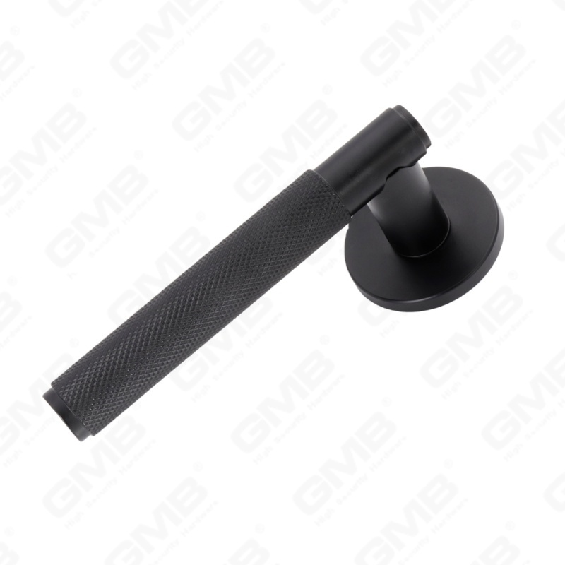 Nouvelle poignée de porte en aluminium de décoration de maison moderne sur rosace ronde