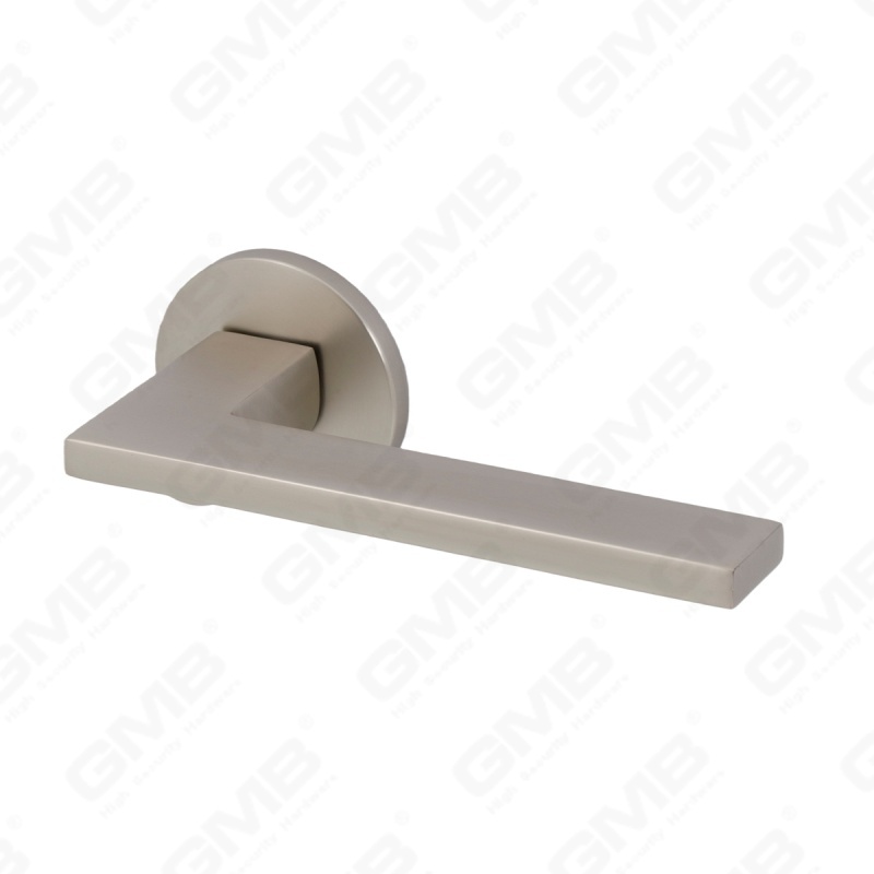 Nouvelle poignée de porte en aluminium de décoration de maison moderne sur rosace ronde