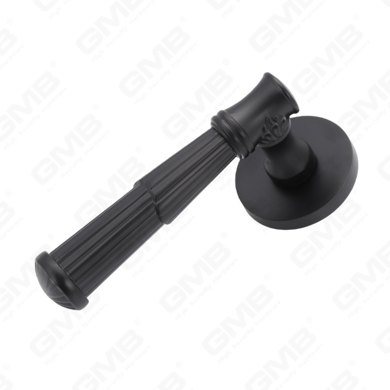 Nouvelle poignée de porte en aluminium de décoration de maison moderne sur rosace ronde