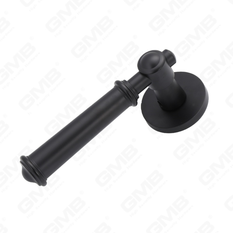 Nouvelle poignée de porte en aluminium de décoration de maison moderne sur rosace ronde