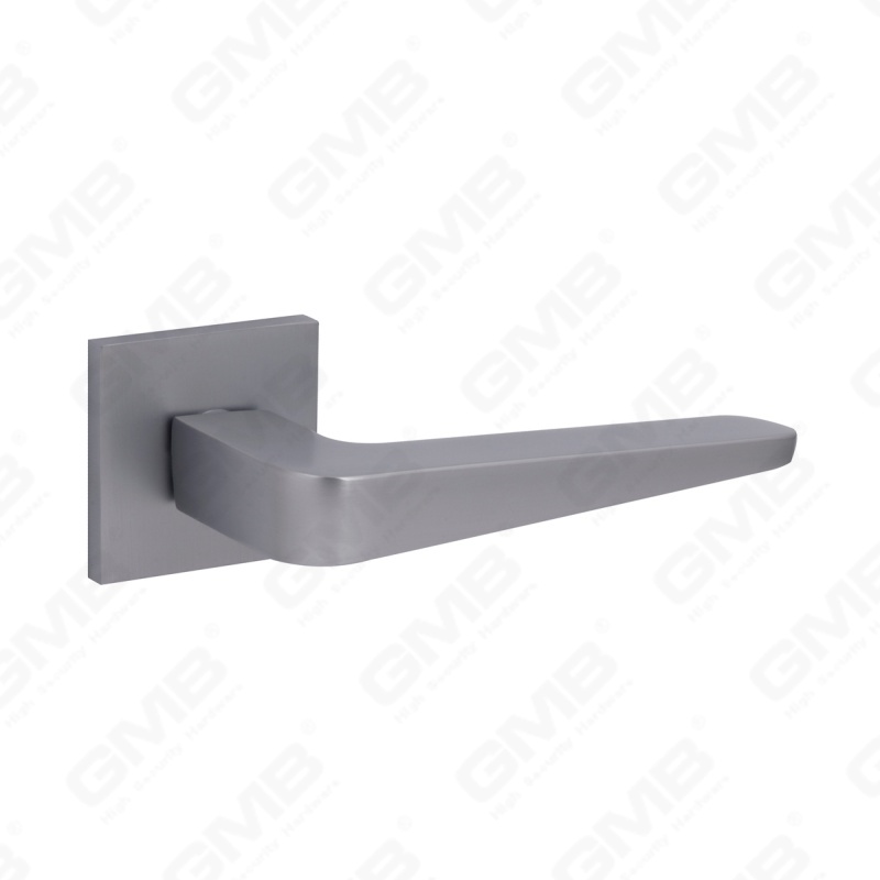 Nouvelle poignée de porte en aluminium de décoration de maison moderne sur rosace ronde