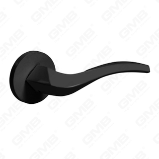 Nouvelle poignée de porte en aluminium de décoration de maison moderne sur rosace ronde