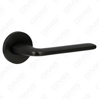 Nouvelle poignée de porte en aluminium de décoration de maison moderne sur rosace ronde