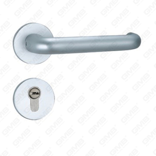 Poignée de porte en aluminium oxygéné sur la poignée de porte de plaque (GF8411-G10)