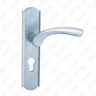 Poignée de porte en aluminium oxygéné sur la poignée de porte de la plaque (G463-G76)