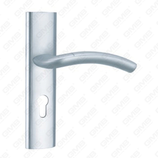 Poignée de porte en aluminium oxygéné sur la poignée de porte de plaque (G464-G79)