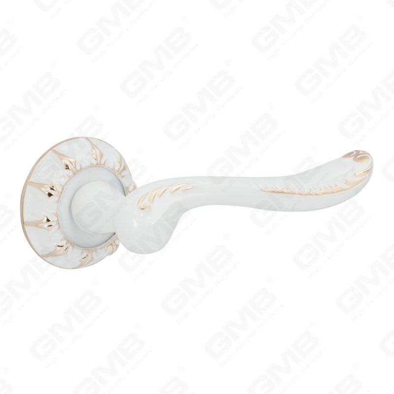 Nouvelle poignée de porte en aluminium de décoration de maison moderne sur rosace ronde