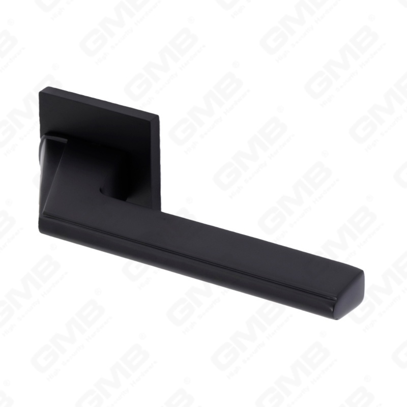 Nouvelle poignée de porte en aluminium de décoration de maison moderne sur rosace ronde