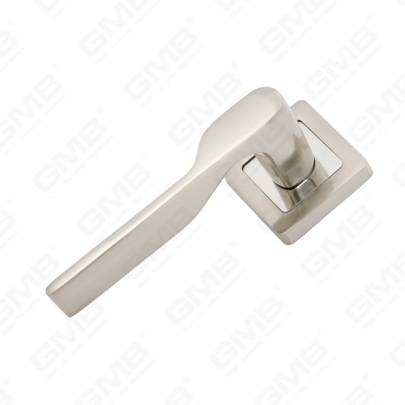 Nouvelle poignée de porte en aluminium de décoration de maison moderne sur rosace ronde