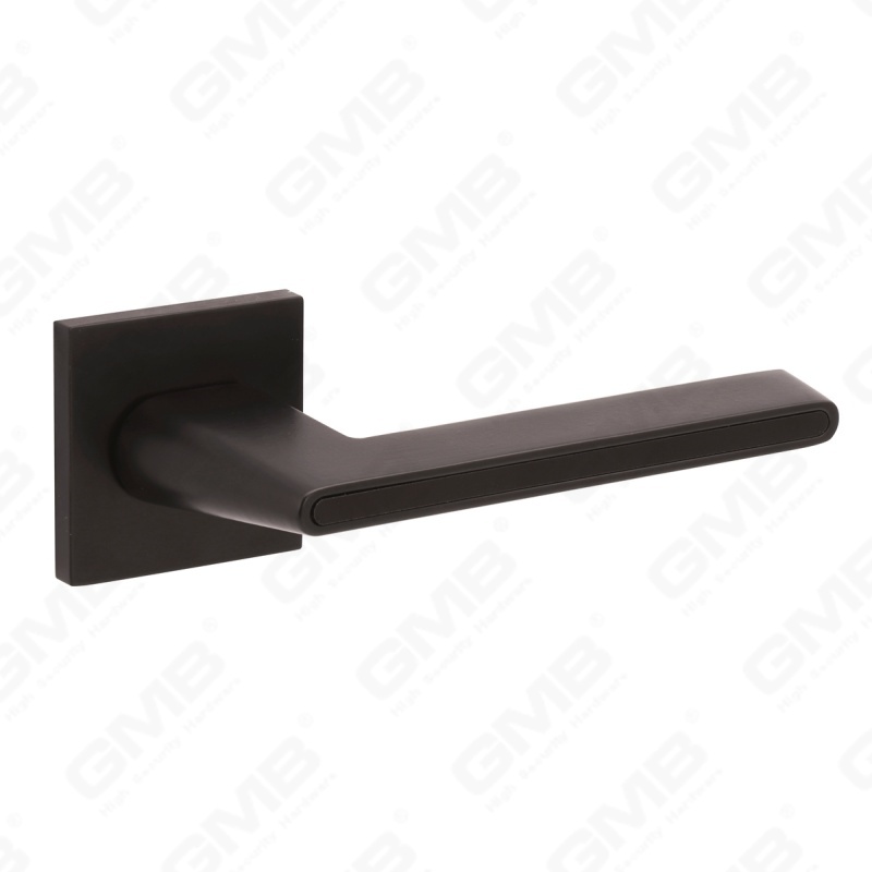 Nouvelle poignée de porte en aluminium de décoration de maison moderne sur rosace ronde