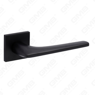 Nouvelle poignée de porte en aluminium de décoration de maison moderne sur rosace ronde