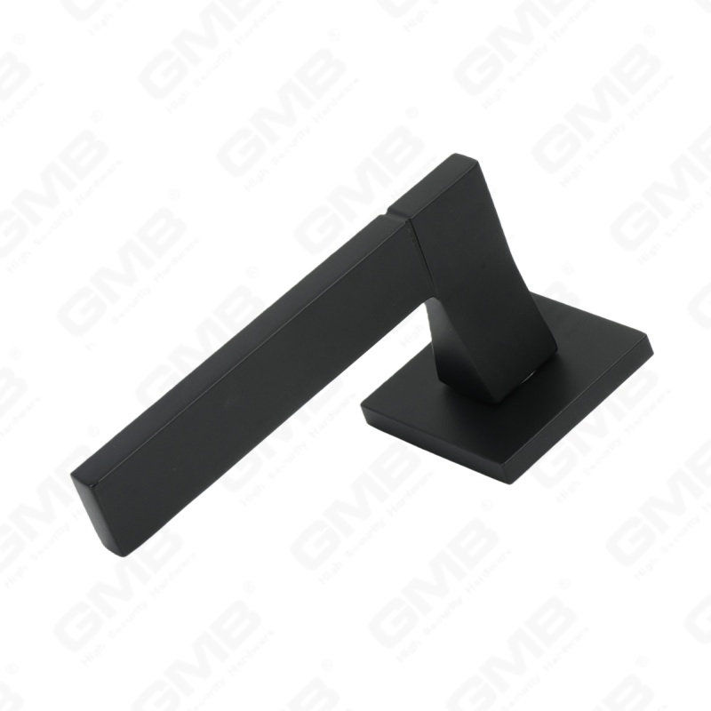 Nouvelle poignée de porte en aluminium de décoration de maison moderne sur rosace ronde