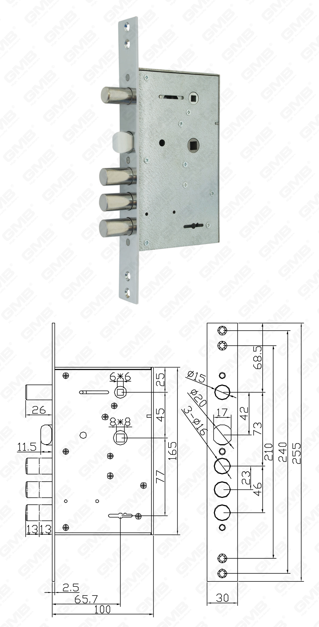 01 Serrure &agrave; mortaiser haute s&eacute;curit&eacute;_262RL-1-38
