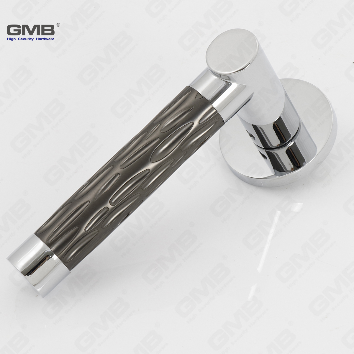 Poignée de verrouillage de porte divisée en alliage de zinc simple moderne sur la rosette ronde （Z062413）